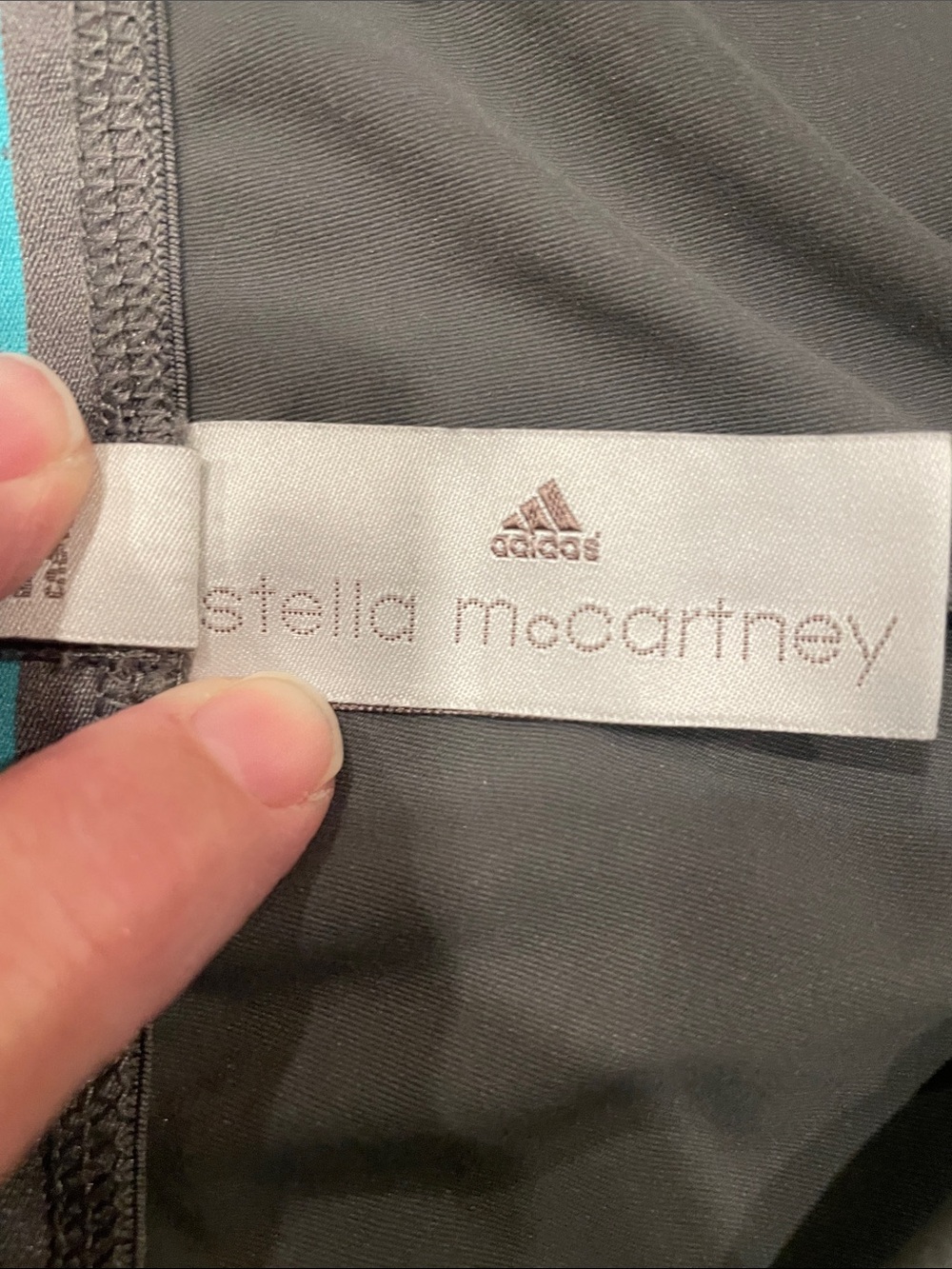 Adidas by Stella McCartney Gray Workout Leggings with multiple colors.